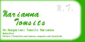 marianna tomsits business card